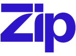 Blue stylized text logo spelling Zip in a bold, modern geometric sans-serif font on a light background. Sourcing, Procurement, 3rd Party Risk