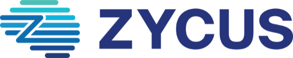 Zycus logo featuring a stylized Z made of stacked blue lines on the left, followed by the word ZYCUS in bold, dark blue uppercase letters, representing innovation in procurement solutions. Sourcing, Procurement, 3rd Party Risk