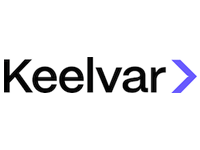 Keelvar logo featuring the word Keelvar in black text with a right-facing blue arrow on a clean white background, highlighting simplicity and clarity. Sourcing, Procurement, 3rd Party Risk