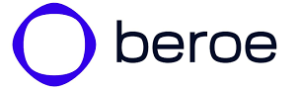 Beroe logo featuring a blue abstract circular shape on the left and the word “beroe” in bold lowercase black letters to the right. Sourcing, Procurement, 3rd Party Risk