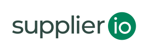 Supplier io logo with supplier in dark gray lowercase letters and io in white lowercase letters inside a solid green circle, representing modern procurement. Sourcing, Procurement, 3rd Party Risk
