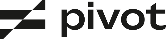 Logo with a stylized black P made of diagonal stripes, followed by the word pivot in bold, black lowercase letters on a light gray background. Sourcing, Procurement, 3rd Party Risk