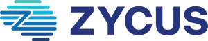Zycus logo featuring a stylized Z made of stacked blue lines on the left, followed by the word ZYCUS in bold, dark blue uppercase letters, representing innovation in procurement solutions. Sourcing, Procurement, 3rd Party Risk